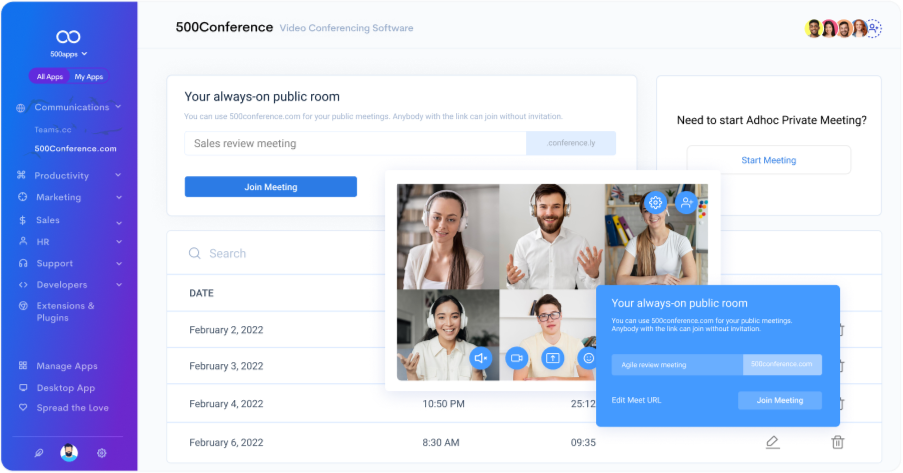 video conferencing software leave note