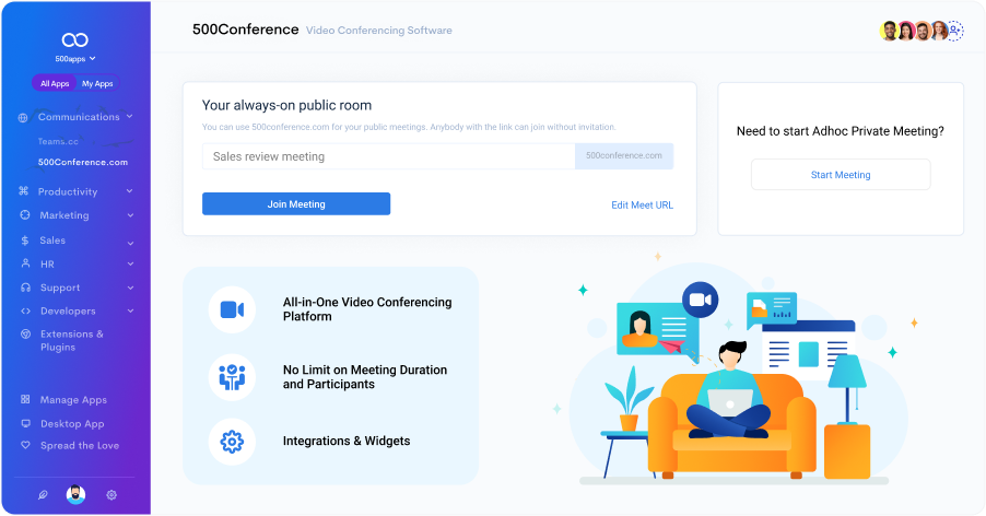 video conferencing leave note